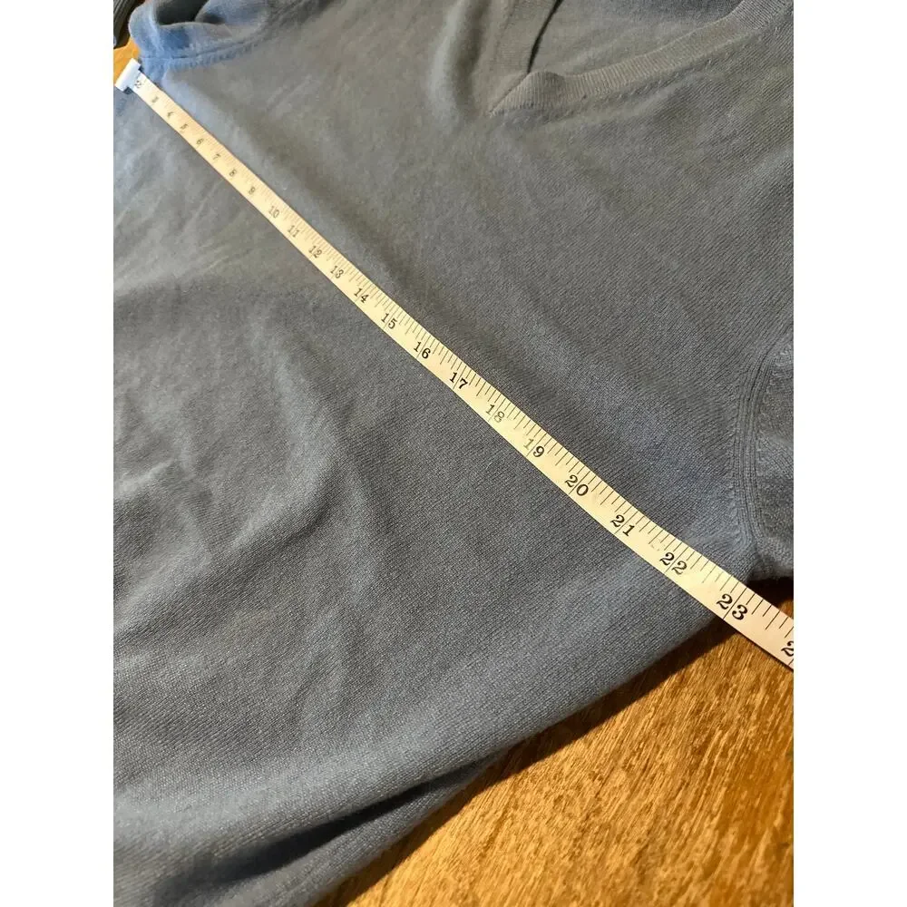 Fairway & Greene 100% Italian Cashmere Blue Vneck Sweater